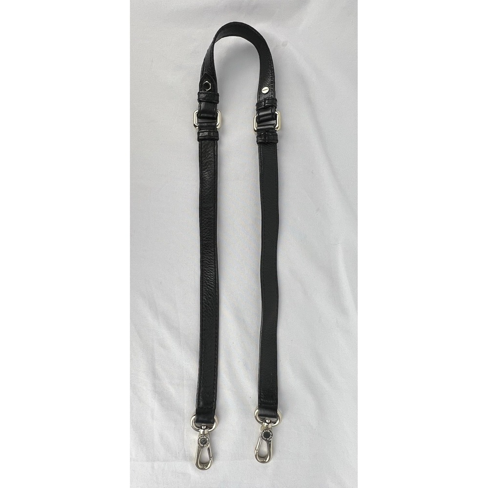 Marc by Marc Jacobs Replacement Crossbody Strap Black Pebble Leather Silver Tone